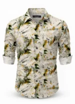 SHREE VASTRA HOUSE 100% Cotton Regular Fit Printed Full Sleeves Men's Casual Shirt - Gold ( Pack of 1 ) - Image 2
