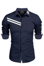 SHREE VASTRA HOUSE Cotton Regular Fit Full Sleeves Men's Formal Shirt - Navy Blue ( Pack of 1 ) - Image 2