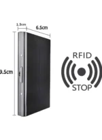 STC IMPORTED CREATION Black Metallic Men's RFID Wallet ( Pack of 1 ) - Image 4