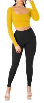 THE BLAZZE Women's Cotton Crop Top ( Yellow ) - Image 3