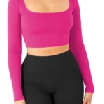 THE BLAZZE Women's Cotton Crop Top ( Pink )