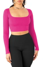 THE BLAZZE Women's Cotton Crop Top ( Pink )