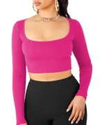 THE BLAZZE Women's Cotton Crop Top ( Pink ) - Image 3