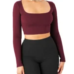 THE BLAZZE Women's Cotton Crop Top ( Brown )