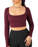 THE BLAZZE Women's Cotton Crop Top ( Brown ) - Image 3