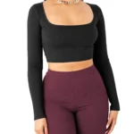 THE BLAZZE Women's Cotton Crop Top ( Black )