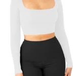 THE BLAZZE Women's Cotton Crop Top ( Off White )