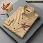 TOKYO FASHION, Satin Regular Fit Printed Full Sleeves Men's Casual Shirt - Beige ( Pack of 1 )