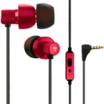 Tantra T1000 In Ear Wired Earphone Hours Playback 3.5 mm IPX6(Water Resistant) Active Noise cancellation -Bluetooth Red