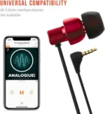 Tantra T1000 In Ear Wired Earphone Hours Playback 3.5 mm IPX6(Water Resistant) Active Noise cancellation -Bluetooth Red - Image 3