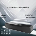 V WORTEX TOP BAR 25 W Bluetooth Speaker Bluetooth v5.0 with USB,SD card Slot,Aux Playback Time 5 hrs Black - Image 3