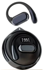 VEHOP D88 OWS Open Ear TWS Earbuds | 45 Hrs of Playtime | Bluetooth v5.4 with AI-ENC | Skin Friendly Ear Hook | Environmental Awareness | 45ms Low Latency Gaming | IPX5 Water & Sweat Resistant