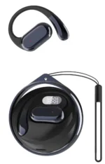 VEHOP D88 OWS Open Ear TWS Earbuds | 45 Hrs of Playtime | Bluetooth v5.4 with AI-ENC | Skin Friendly Ear Hook | Environmental Awareness | 45ms Low Latency Gaming | IPX5 Water & Sweat Resistant |