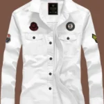 VENIZ WESTERN WEAR Cotton Blend Regular Fit Applique Full Sleeves Men's Casual Shirt - White ( Pack of 1 )