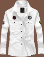 VENIZ WESTERN WEAR Cotton Blend Regular Fit Applique Full Sleeves Men's Casual Shirt - White ( Pack of 1 )