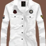 VENIZ WESTERN WEAR Cotton Blend Regular Fit Applique Full Sleeves Men's Casual Shirt - White ( Pack of 1 )