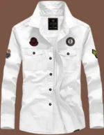 VENIZ WESTERN WEAR Cotton Blend Regular Fit Applique Full Sleeves Men's Casual Shirt - White ( Pack of 1 )