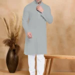 Maroon Cotton Blend Kurta Set
