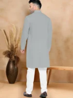 Maroon Cotton Blend Kurta Set - Image 2