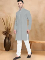 Maroon Cotton Blend Kurta Set - Image 4