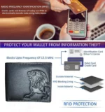 WILDNAPA 100% Leather Solid Men's Regular Wallet With 8 Slots For Card ( Black , Pack of 1 ) - Image 3