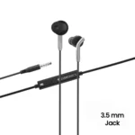 ZEBRONICS Bro in Ear Wired Earphones with Mic, 3.5mm Audio Jack, 10mm Drivers, Phone/Tablet Compatible (Black) - Image 3
