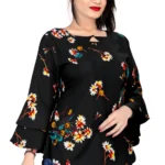 ZELZIS Women's Crepe Tunic ( Black )