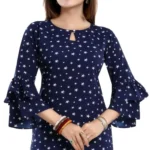 ZELZIS Women's Crepe Tunic ( Blue )