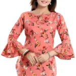 ZELZIS Women's Crepe Tunic ( Orange )