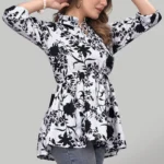 ZELZIS Women's Crepe Tunic ( White )