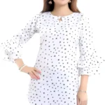 ZELZIS Women's Crepe Tunic White