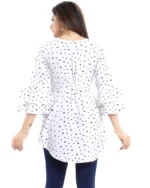 ZELZIS Women's Crepe Tunic White - Image 2