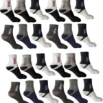 finzer Pack of 12 Men's Cotton Ankle Length Socks ( Multicolor )