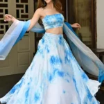 piludi White Satin Unstitched Semi Stitched Lehenga Single