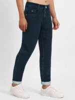 plounge Slim Fit Clean Look Men's Jeans - Dark Blue ( Pack of 1 ) - Image 2
