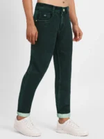 plounge Slim Fit Clean Look Men's Jeans - Green ( Pack of 1 ) - Image 3