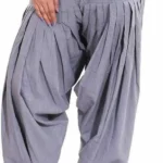 shri hub - Cotton Grey Women's Semi Patiala Salwar ( Pack of 1 )