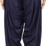Cotton Navy Blue Women's Semi Patiala Salwar ( Pack of 1 )