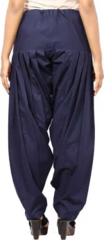 Cotton Navy Blue Women's Semi Patiala Salwar ( Pack of 1 ) - Image 2