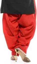 Cotton Red Women's Semi Patiala Salwar ( Pack of 1 ) - Image 3
